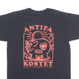 Antifa Mens T-Shirt Black Crew Neck S