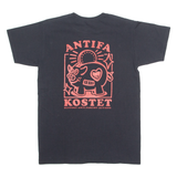 Antifa Mens T-Shirt Black Crew Neck S