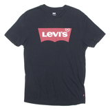 LEVI'S Mens T-Shirt Black Crew Neck S