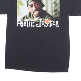 POETIC JUSTICE TUPAC Mens Band T-Shirt Black Crew Neck M