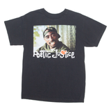 POETIC JUSTICE TUPAC Mens Band T-Shirt Black Crew Neck M