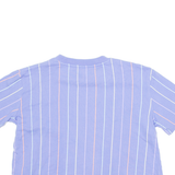 KARL KANI Cropped Pinstripe Mens T-Shirt Purple Crew Neck XS