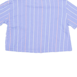 KARL KANI Cropped Pinstripe Mens T-Shirt Purple Crew Neck XS