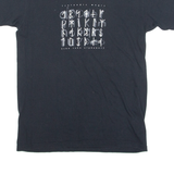 FRUIT OF THE LOOM Icelandic Rune Alphabet Mens T-Shirt Black Crew Neck S