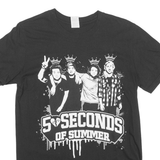 GILDAN 50 Seconds Of Summer Mens Band T-Shirt Black Crew Neck M