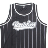 FSBN Reckless Pinstripe Mens Jersey Black Sleeveless USA L