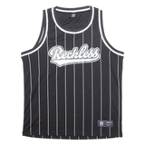 FSBN Reckless Pinstripe Mens Jersey Black Sleeveless USA L