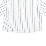 KARL KANI Cropped Striped Womens T-Shirt White Crew Neck S