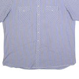 WRANGLER Mens Shirt Blue Striped 2XL