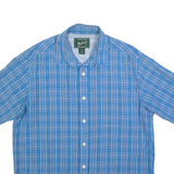 WOOLRICH Mens Shirt Blue Check Long Sleeve L