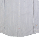 TOMMY HILFIGER Mens Shirt White Striped Long Sleeve XL