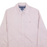 TOMMY HILFIGER Mens Shirt Pink Spotted Long Sleeve XS