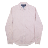 TOMMY HILFIGER Mens Shirt Pink Spotted Long Sleeve XS