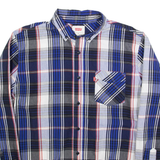 LEVI'S Mens Shirt Blue Check Long Sleeve M