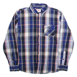 LEVI'S Mens Shirt Blue Check Long Sleeve M