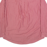 CHAPS Mens Shirt Red Striped Long Sleeve L