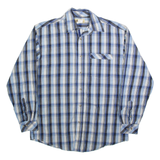 WRANGLER Mens Shirt Blue Check Long Sleeve M