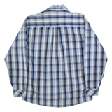 WRANGLER Mens Shirt Blue Check Long Sleeve M