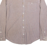 LEVI'S Mens Shirt Grey Striped Long Sleeve L
