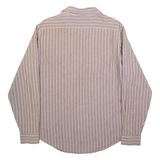 LEVI'S Mens Shirt Grey Striped Long Sleeve L