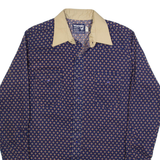 WRANGLER Mens Shirt Blue Spotted Long Sleeve M