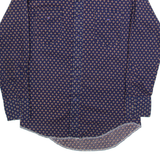 WRANGLER Mens Shirt Blue Spotted Long Sleeve M