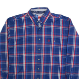 WRANGLER Mens Shirt Blue Check Long Sleeve L