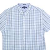 TOMMY HILFIGER Mens Shirt Blue Check XL