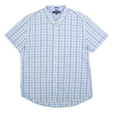 TOMMY HILFIGER Mens Shirt Blue Check XL