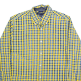 TOMMY HILFIGER Mens Shirt Yellow Check Long Sleeve M