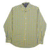 TOMMY HILFIGER Mens Shirt Yellow Check Long Sleeve M