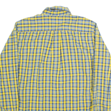TOMMY HILFIGER Mens Shirt Yellow Check Long Sleeve M