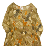 HOT DATE Womens Day Dress Brown 90s Crazy Pattern Knee Length M