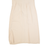 JEFFREY & DARA Womens Day Dress Cream 90s Short Sleeve Long L