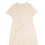 JEFFREY & DARA Womens Day Dress Cream 90s Short Sleeve Long L