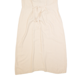 JEFFREY & DARA Womens Day Dress Cream 90s Short Sleeve Long L