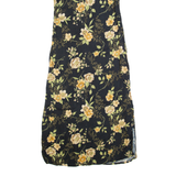 STUDIO EASE Womens Pencil Dress Black Floral Short Sleeve Long S