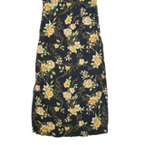 STUDIO EASE Womens Pencil Dress Black Floral Short Sleeve Long S