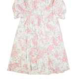 AS ELLIOT Womens A-Line Dress Cream 90s Floral Long M