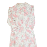 AS ELLIOT Womens A-Line Dress Cream 90s Floral Long M