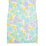 Womens Pencil Dress Cream 90s Floral Sleeveless Knee Length L