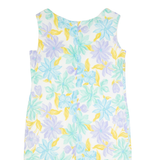 Womens Pencil Dress Cream 90s Floral Sleeveless Knee Length L