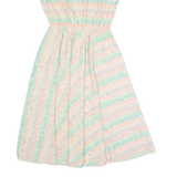 JUST IN THYME Womens A-Line Dress Cream 90s Striped Short Sleeve Midi S