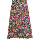 ROBBIE BEE Womens Tea Dress Blue 90s Floral Sleeveless Long S