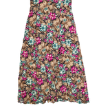 ROBBIE BEE Womens Tea Dress Blue 90s Floral Sleeveless Long S