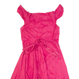 ZARA WOMAN Womens Wrap Dress Pink Sleeveless Knee Length S