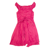 ZARA WOMAN Womens Wrap Dress Pink Sleeveless Knee Length S