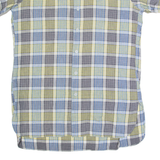TOUCH AG Womens Shirt Dress Blue Check Short Sleeve Knee Length S