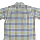 TOUCH AG Womens Shirt Dress Blue Check Short Sleeve Knee Length S