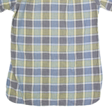 TOUCH AG Womens Shirt Dress Blue Check Short Sleeve Knee Length S